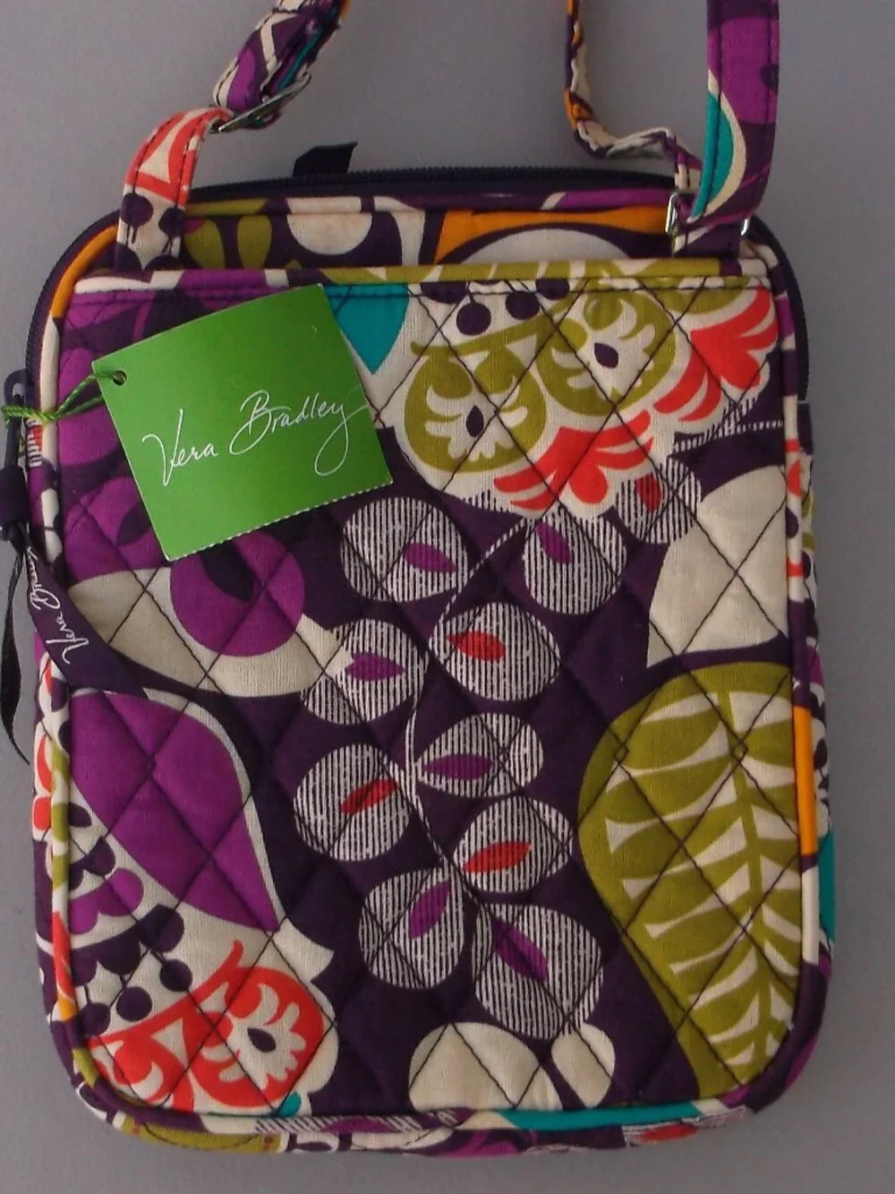 NWT Vera Bradley Plum Crazy Mini Hipster + NWT Earring Set
